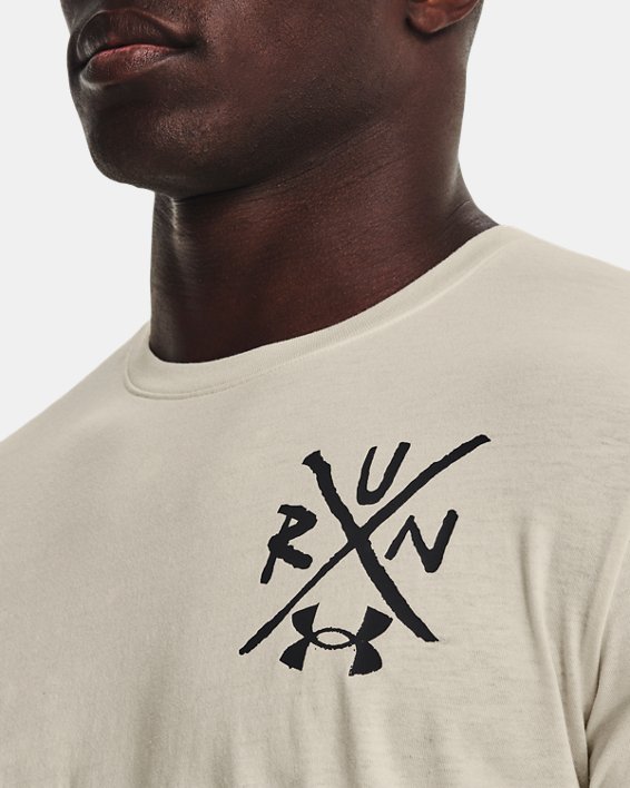 T-shirt UA Destroy All Miles pour homme, Brown, pdpMainDesktop image number 3
